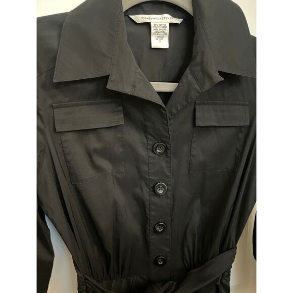 Diane Von Furstenberg Button Front Fit&Flare Dress Sz 2 Whimsigoth Witchy Preppy - Picture 7 of 8